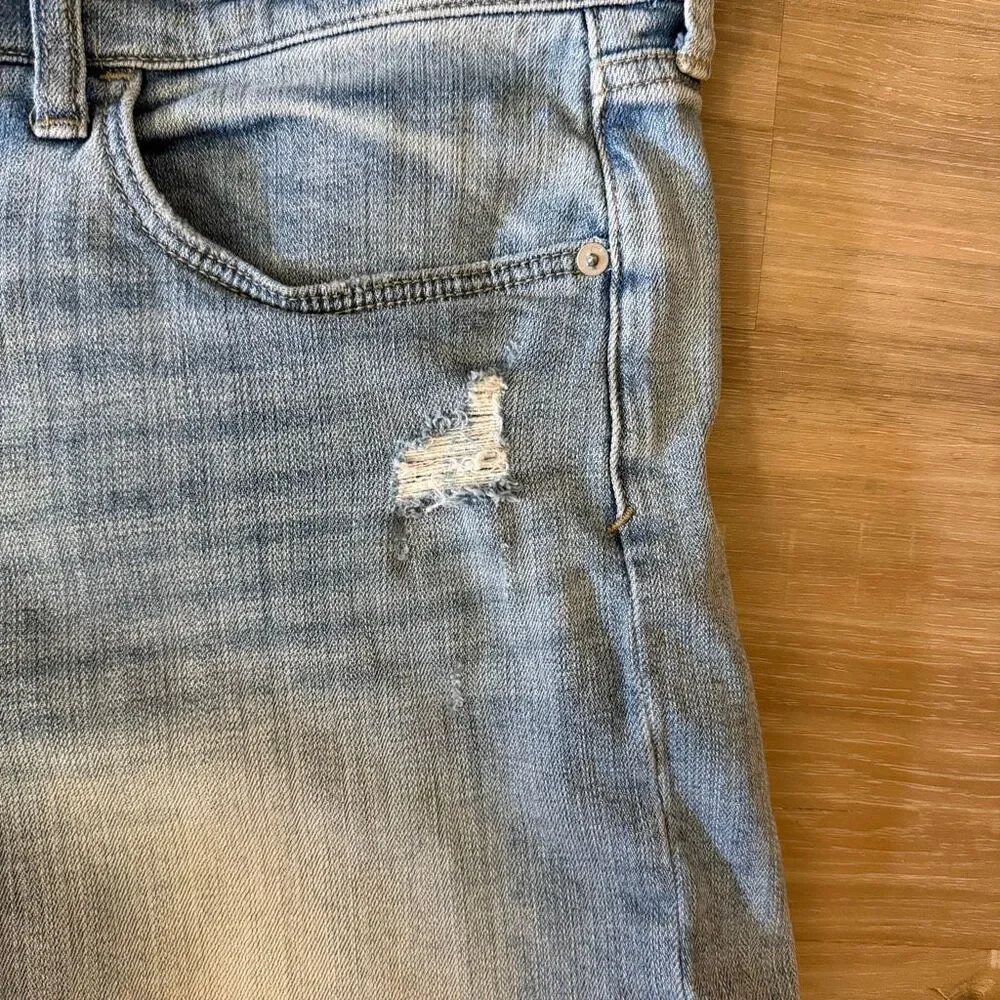 Pilcro Anthropologie Letterpress Slim Boyfriend Denim Jean Shorts Sz 31 Mid Rise - Picture 4 of 9